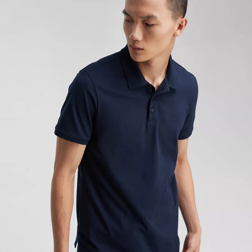 🆕 Calvin Klein Classic Fit Smooth Cotton Short Sleeve Polo • Men’s Size Large - Picture 1 of 7